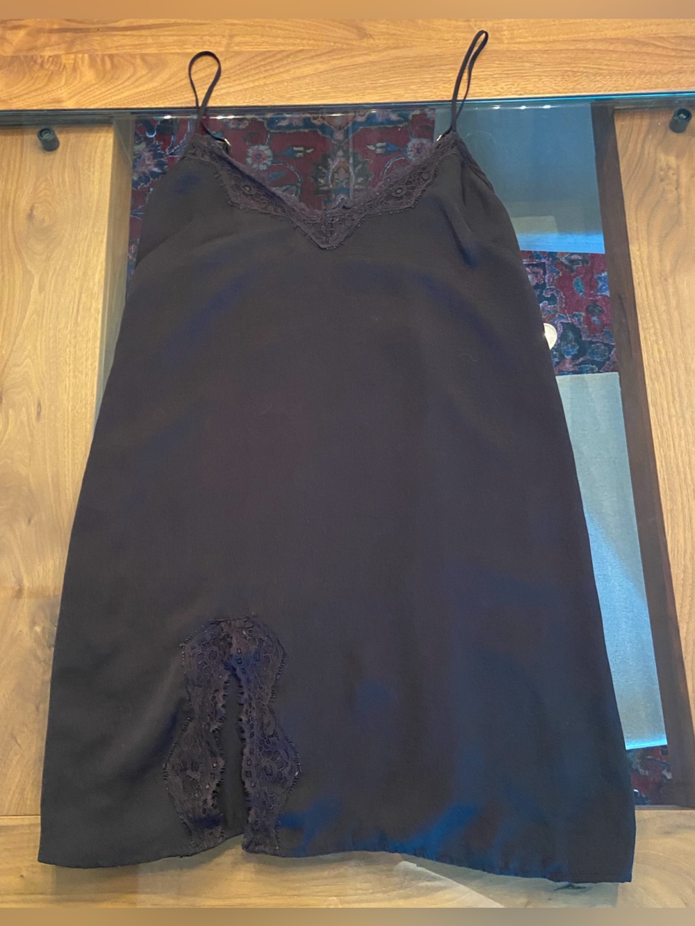 Lace-Trim Slip Dress
